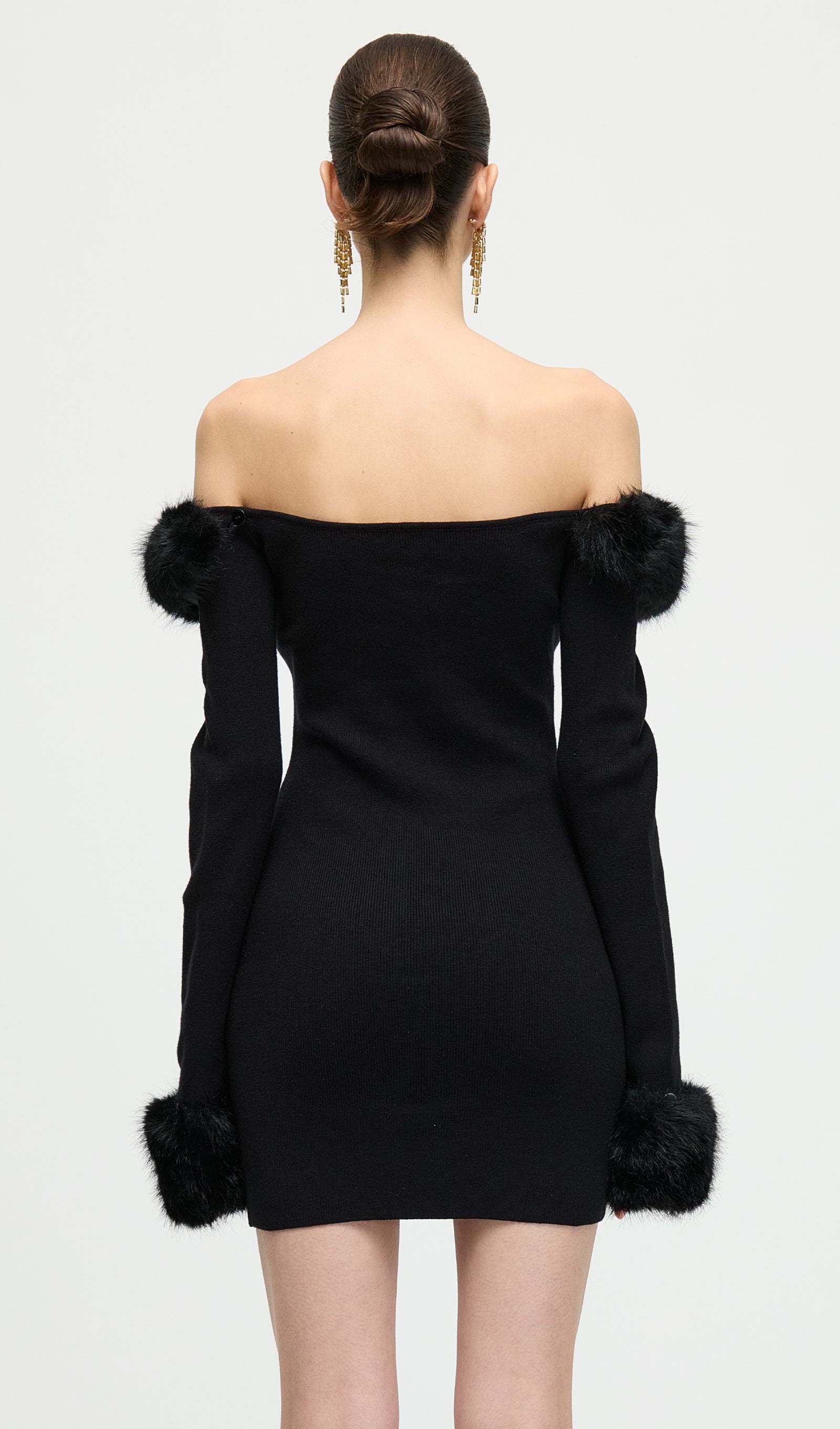 Vestido Mini Negro Off The Shoulder