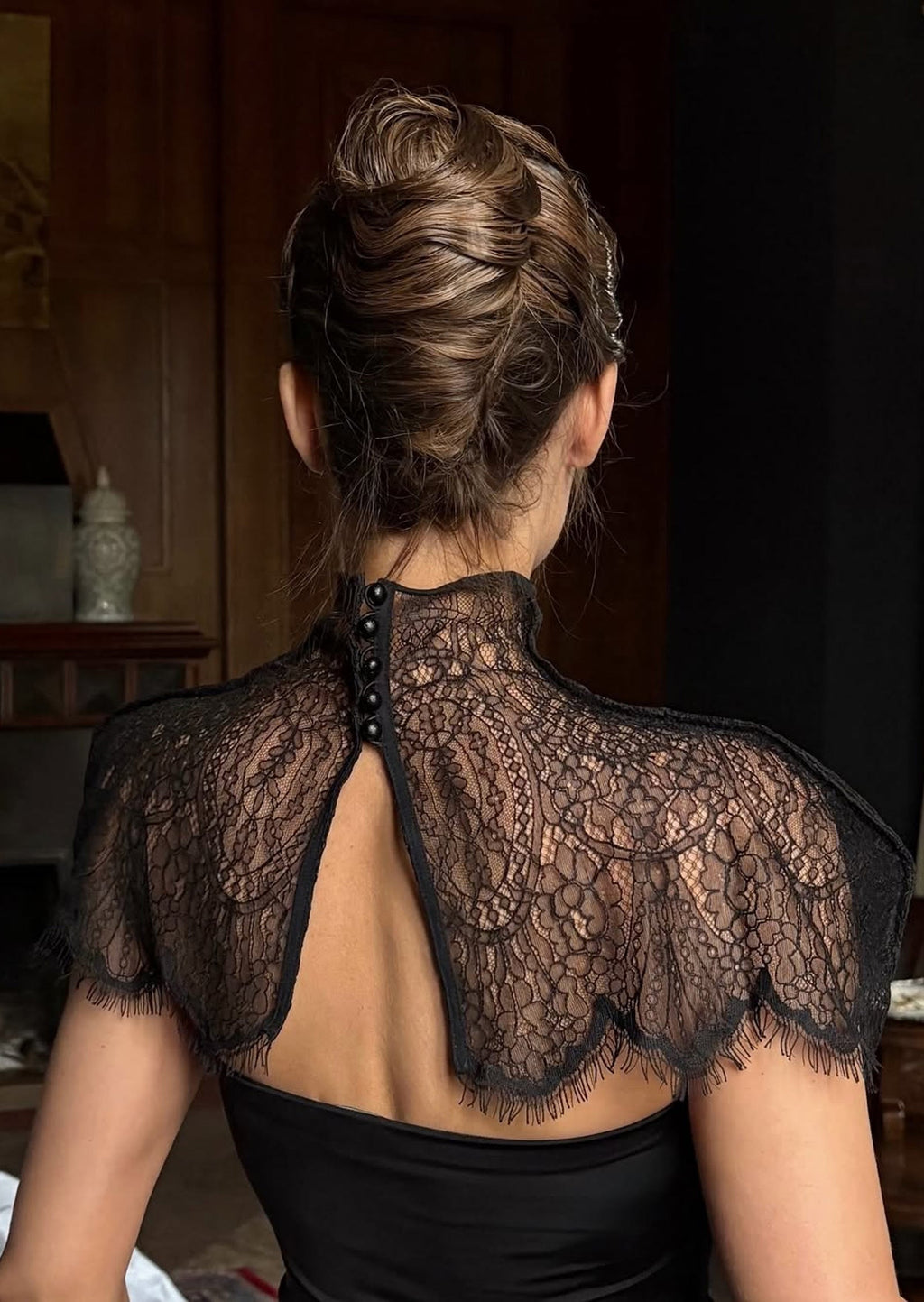 Conjunto de Vestido Maxi Sin Mangas con Encaje