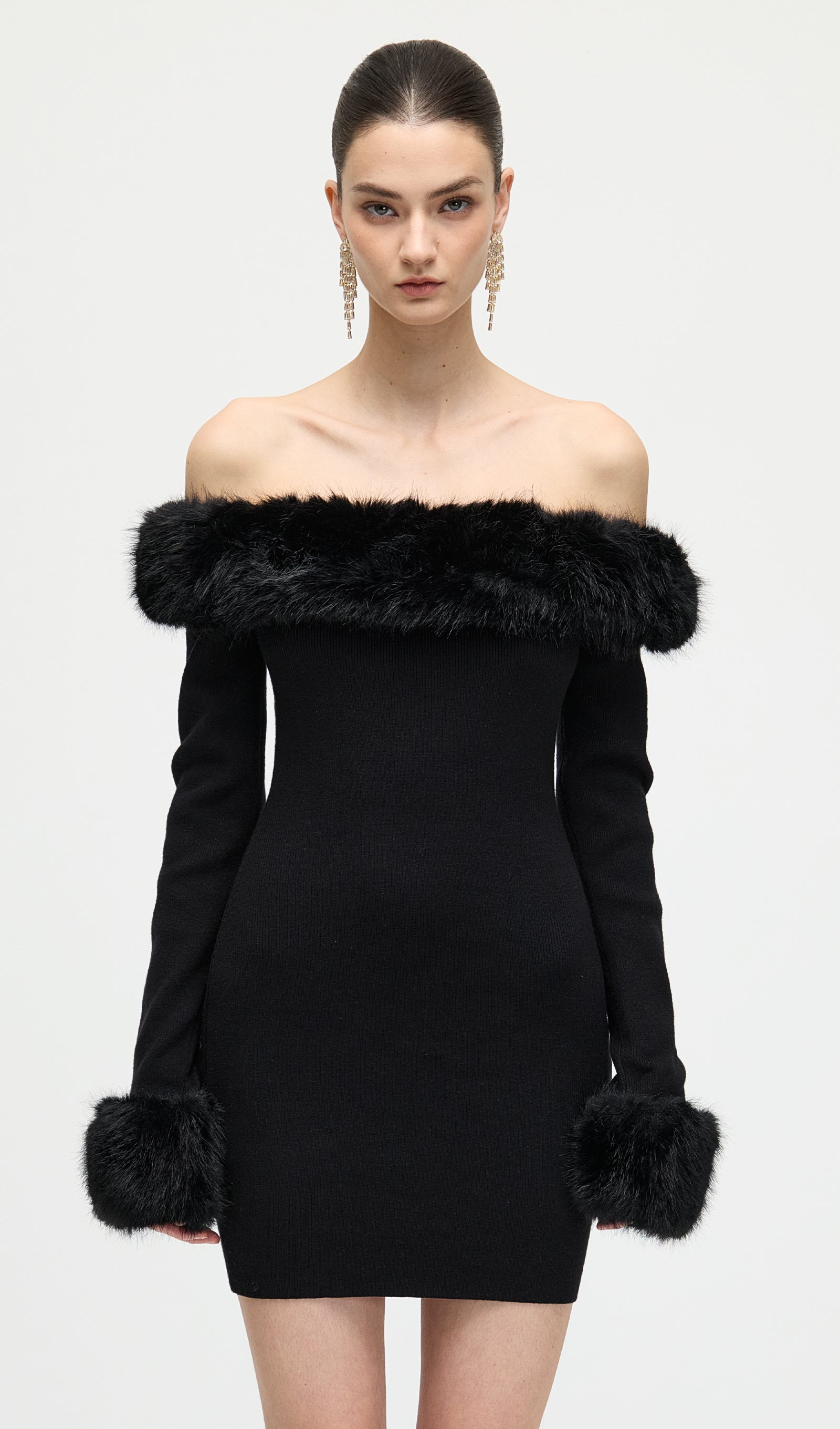 Vestido Mini Negro Off The Shoulder