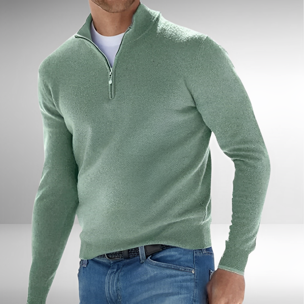 Jersey de lana con cremallera