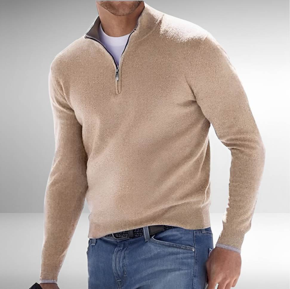 Jersey de lana con cremallera