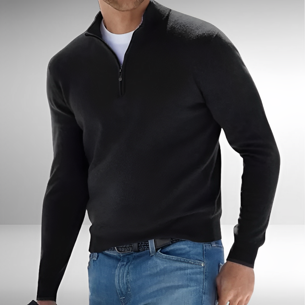 Jersey de lana con cremallera