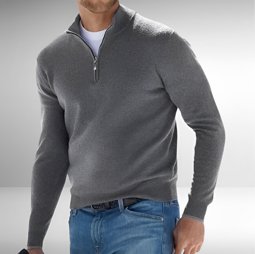 Jersey de lana con cremallera