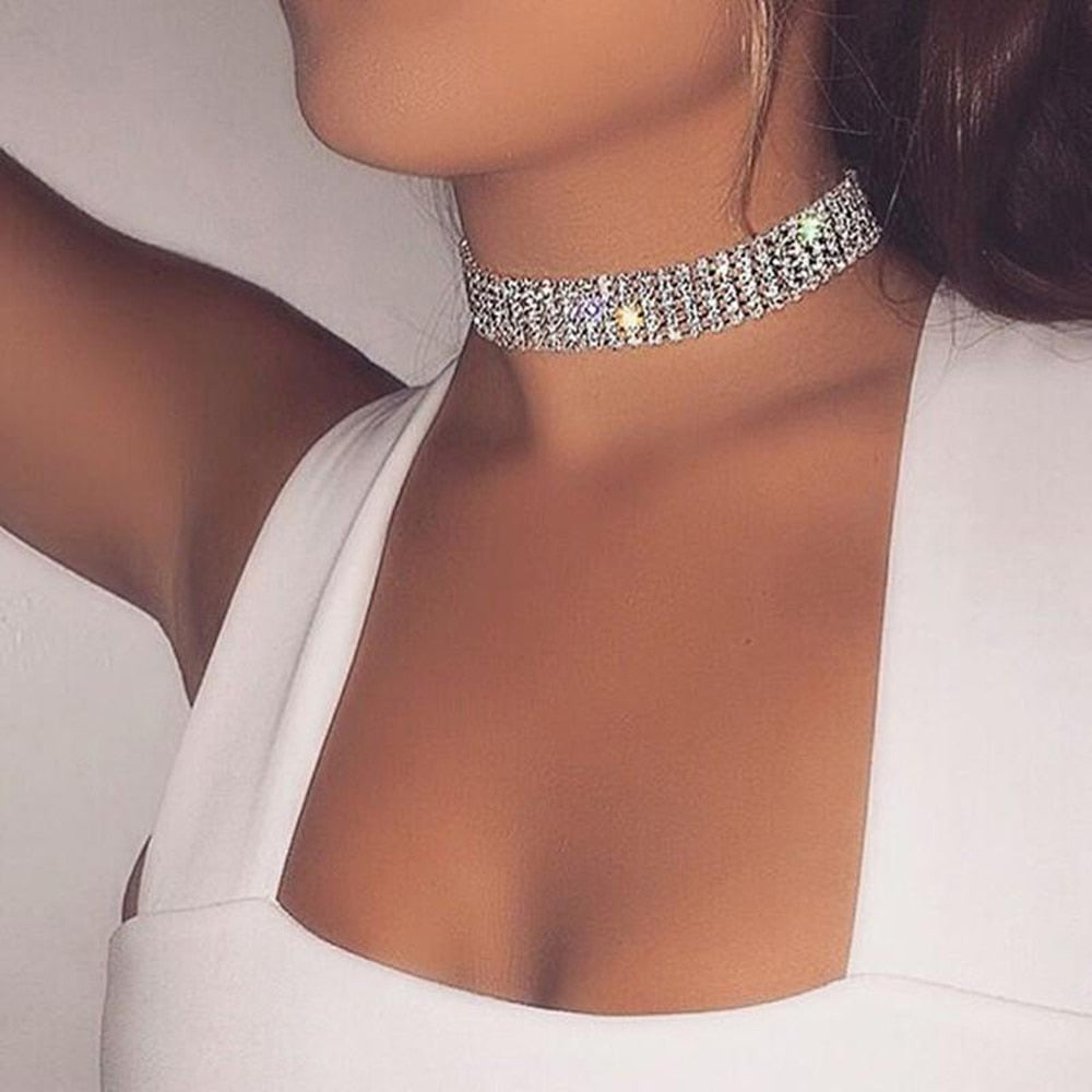 Choker de Rhinestone de Cristal