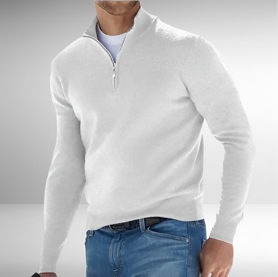 Jersey de lana con cremallera